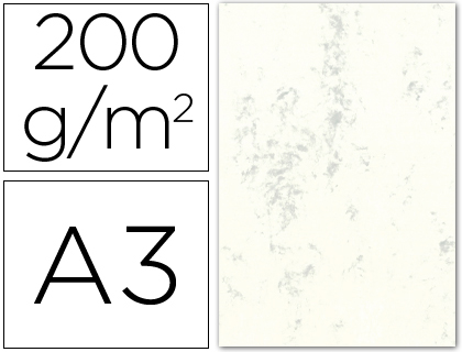 100h. cartulina marmoleada A3 200g/m² crema claro